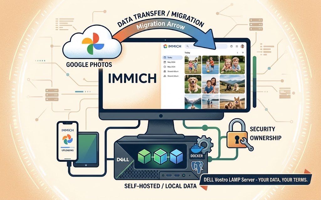 Ditching Google Photos: Self-Hosting Immich on the Dell LAMP Server
